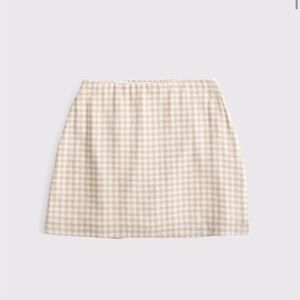 A&F curve love linen blend mini skort